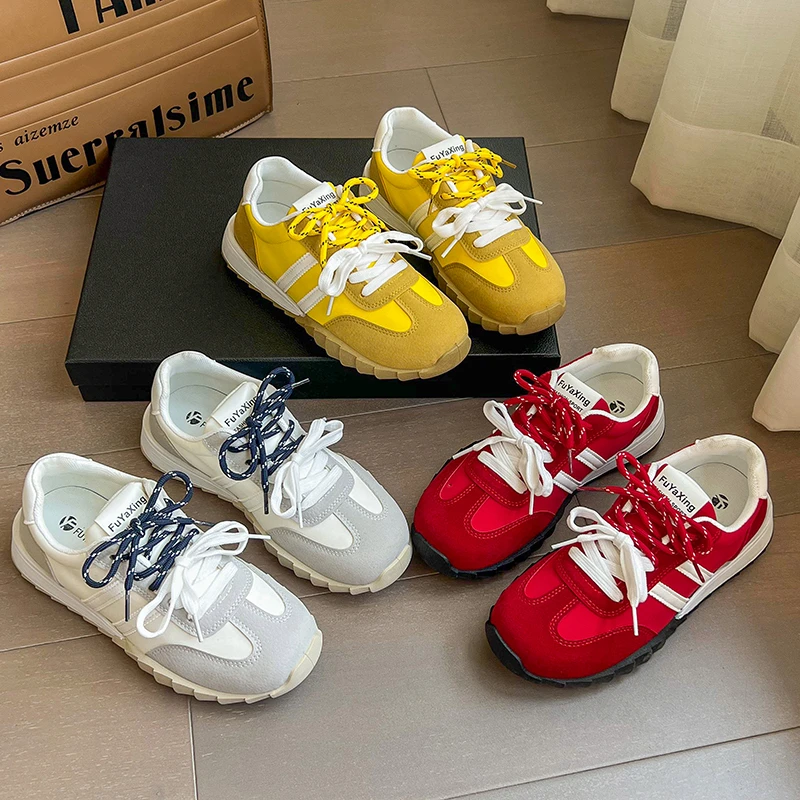 K时尚复古德训鞋女款2024新款平底休闲鞋运动软底阿甘鞋Z9933