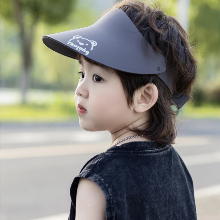 新款儿童防晒帽男童夏季遮阳空顶无痕帽时尚小孩太阳帽宝宝帽子潮