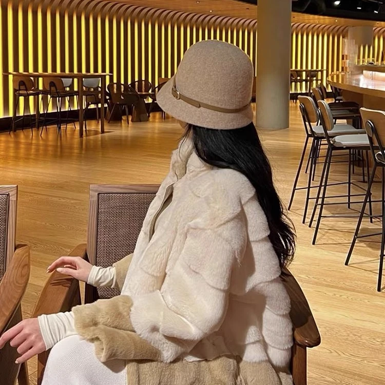 弧形皮带渔夫帽子女秋冬时尚简约礼帽显脸小圆顶盆帽百搭冬季保暖