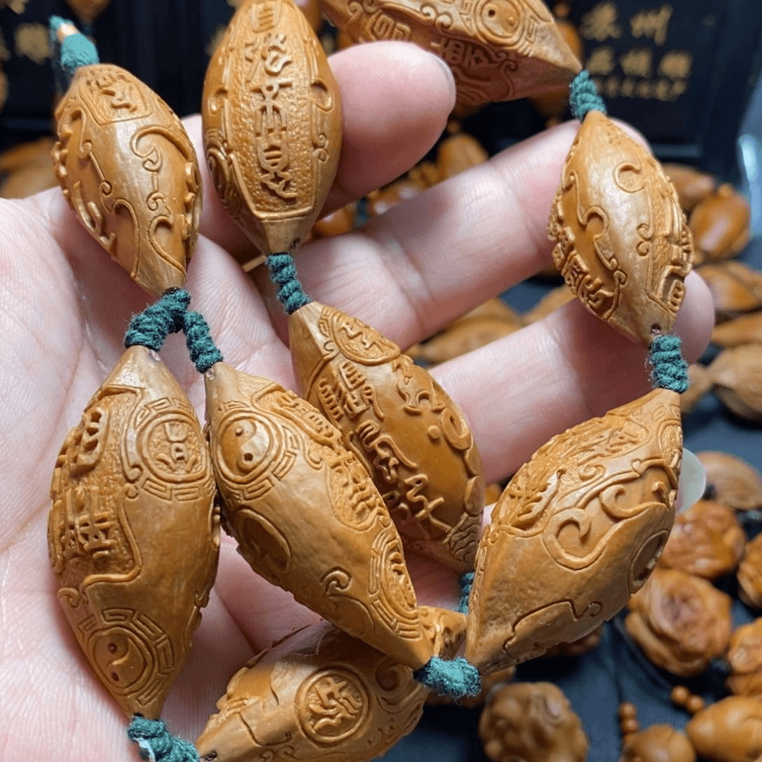 橄榄核核雕于*森2花易经橄榄核纯手工