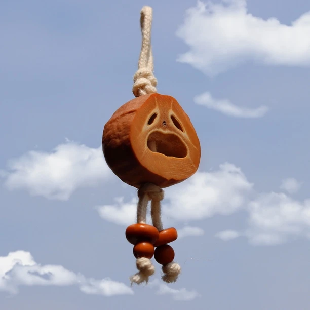 鬼脸切片囧脸老料橄榄核精品核雕个性挂件配饰厚料红润包邮