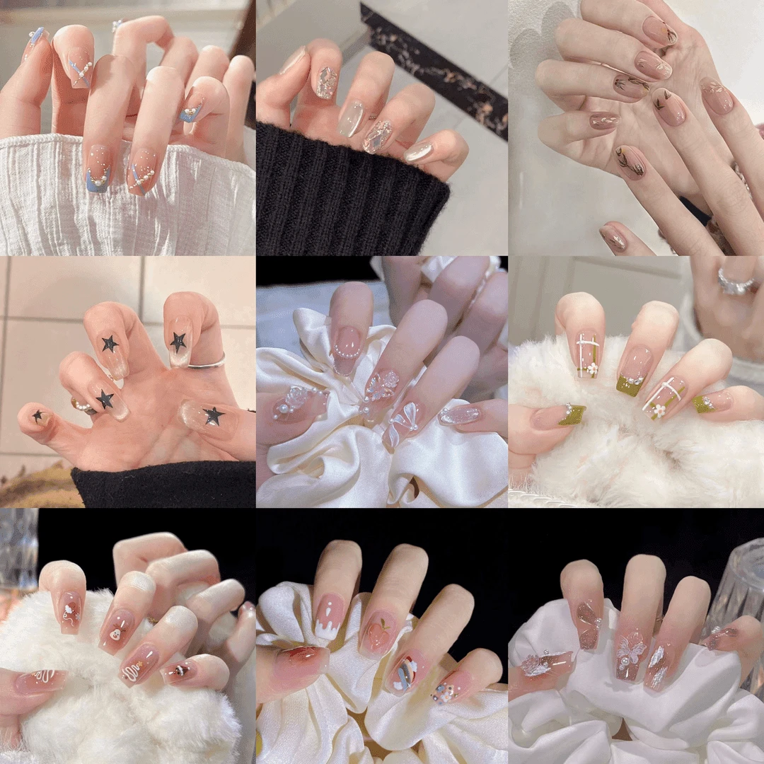 【Y洋洋拆拆乐】百搭高级感穿戴甲温柔风显白美甲贴
