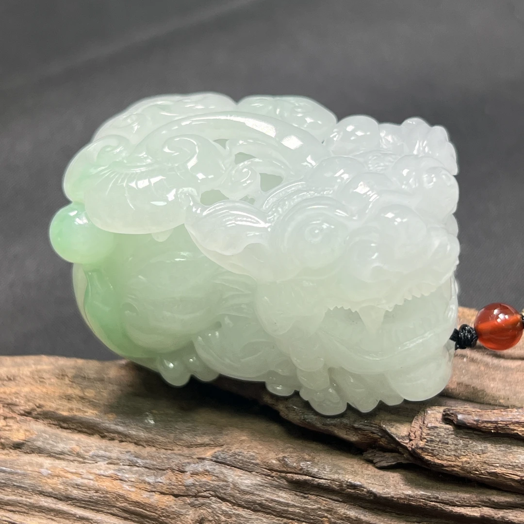 天然翡翠貔貅手把/小摆件（YW6504）