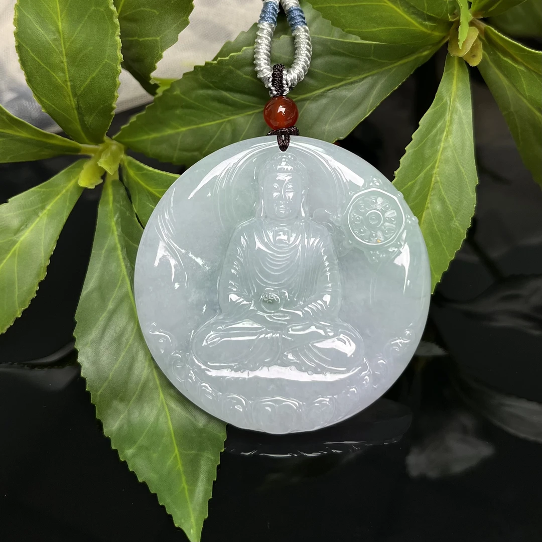 (生肖狗/猪)天然翡翠阿弥陀佛挂件（YP2197）十二生肖守护神