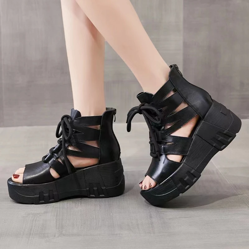 唐汉布衣秋冬新款厚底女鞋百搭老爹鞋松糕鞋时尚