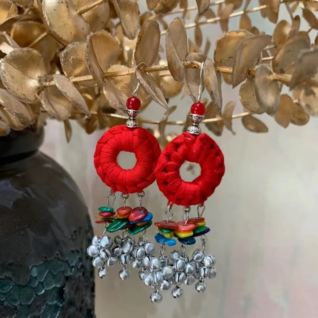 非金属布艺耳饰 唐汉布依新款时尚耳饰