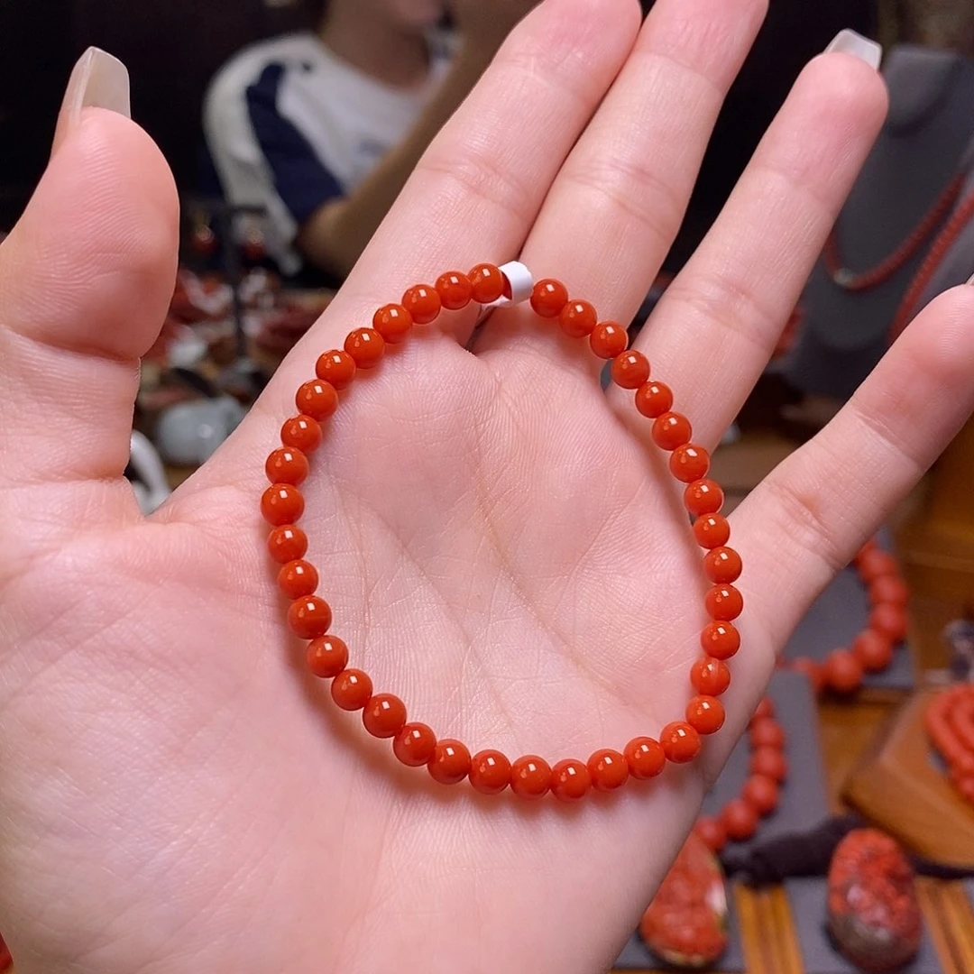 南红玛瑙手串未镶嵌4.5mm