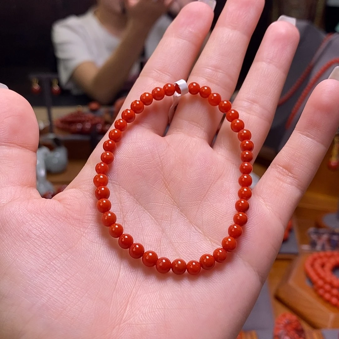 南红玛瑙手串未镶嵌4.5mm