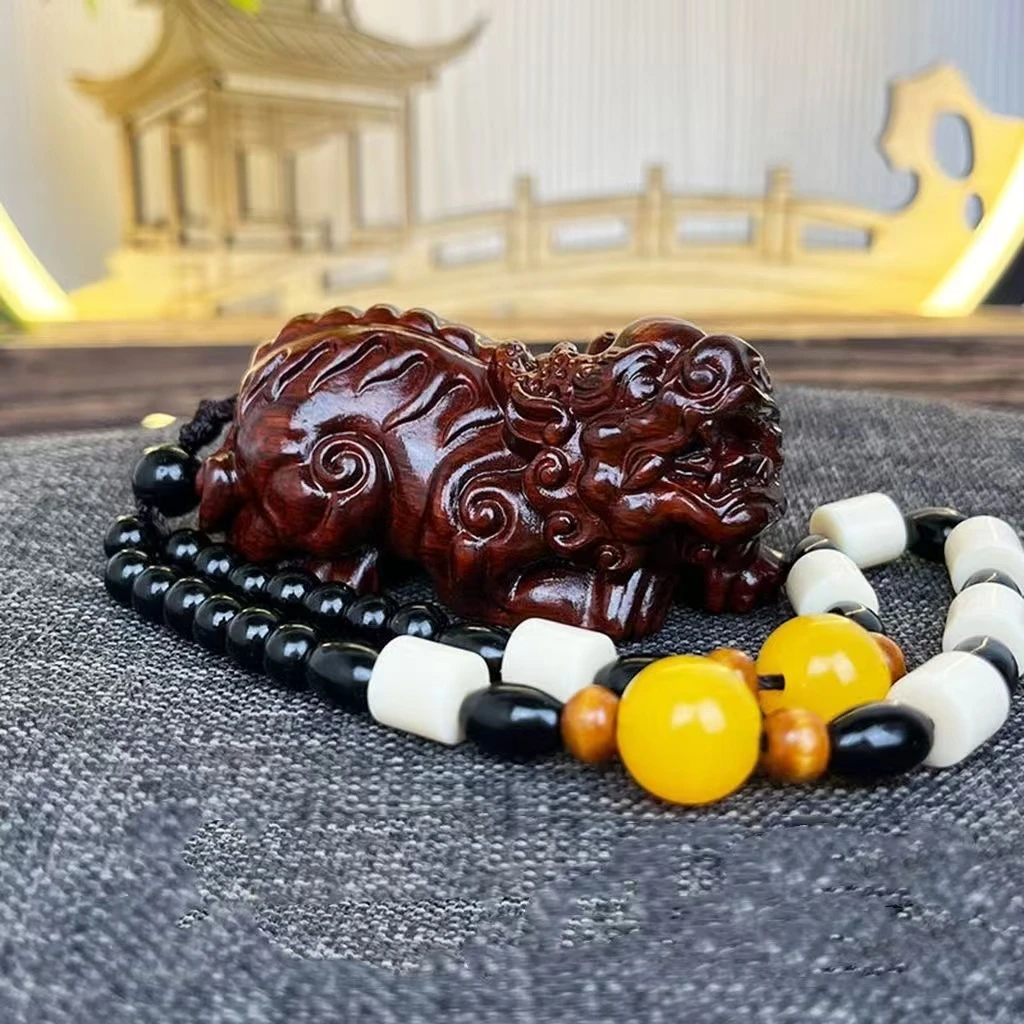 7直播推荐 紫檀手把件貔貅