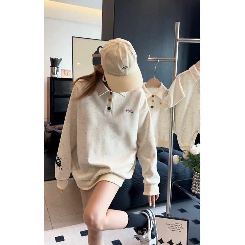 [星光灿烂]春秋韩一家三口亲子装彩棉纯棉长袖卫衣婴儿爬服连体衣