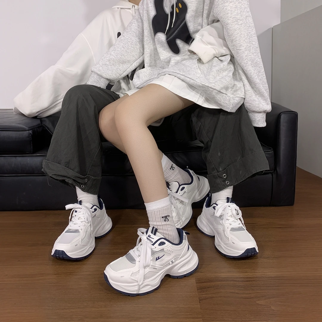 回力雾霾蓝老爹鞋2025新款情侣鞋男女同款夏季百搭网面运动休闲鞋