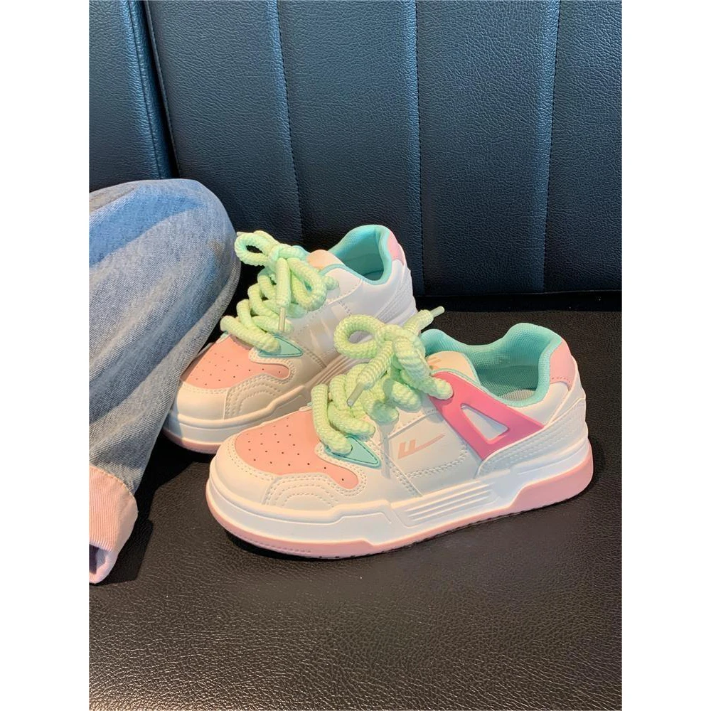 回力小众厚底拼色小白鞋女2024夏季新款ins潮港风百搭休闲运动鞋