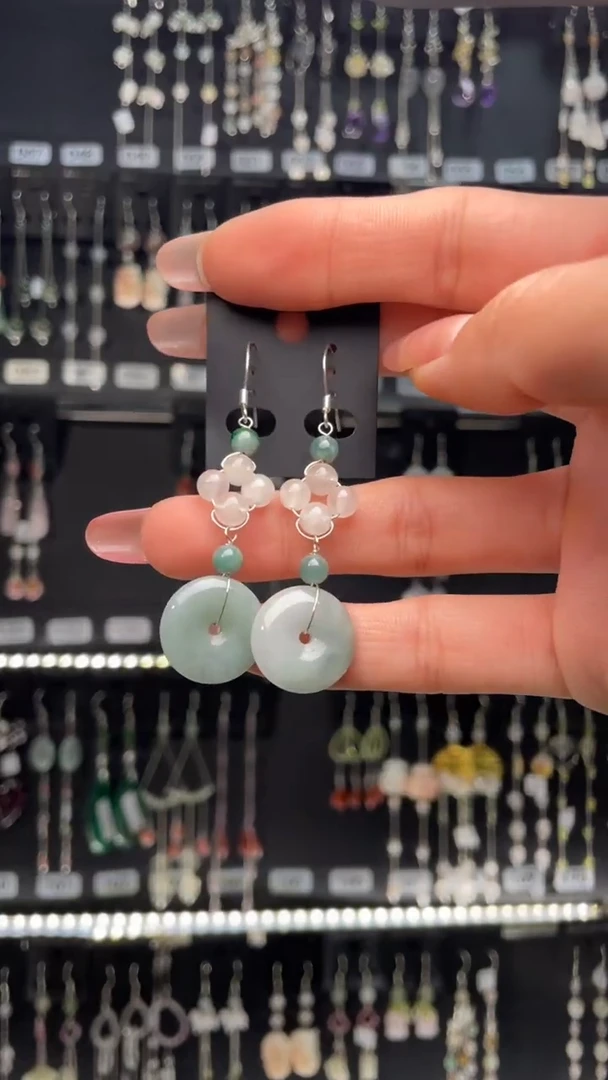 【闪购商品】水晶耳饰银S925镶嵌小舞