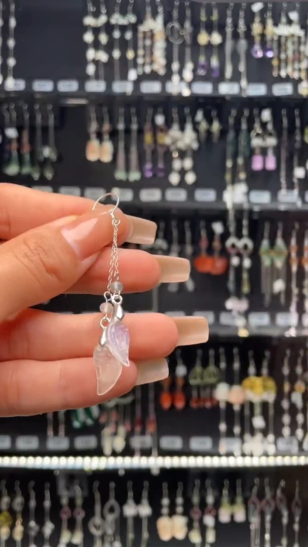 【闪购商品】水晶耳饰银S925镶嵌一行阁