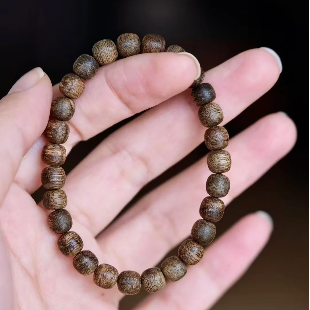 野生芽庄5A雷圣留疤白棋沉水老料8*8单圈沉香木（纹理随型发其一）