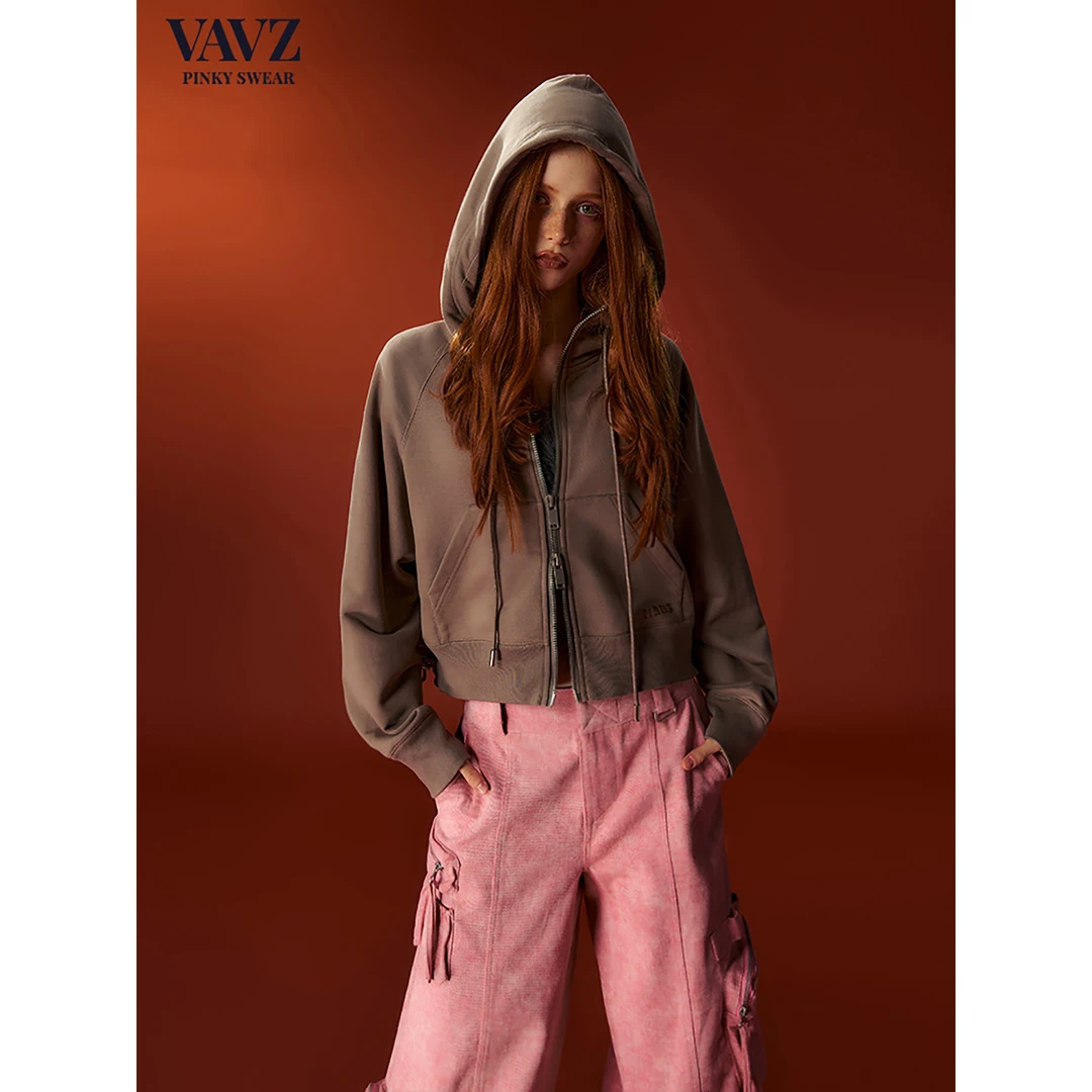 WY8098"废土美学”抽绳连帽外套