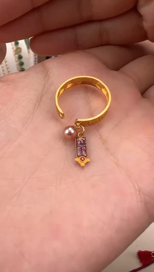 【闪购商品】淡水珍珠戒指18K金镶嵌戒指