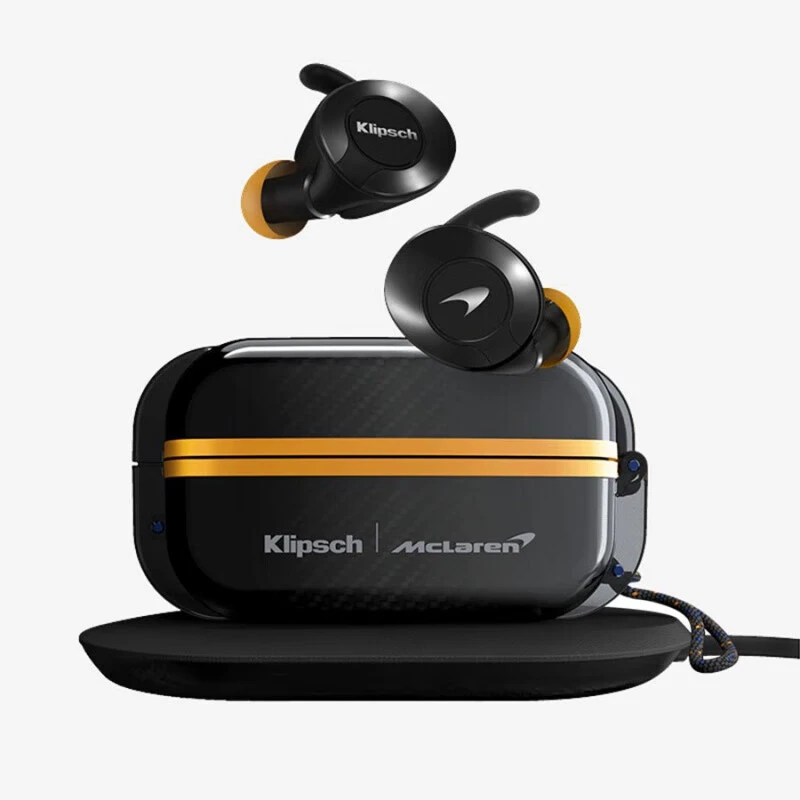 95新 klipsch/杰士 T5 II 迈凯伦联名限定款真无线运动耳机防水