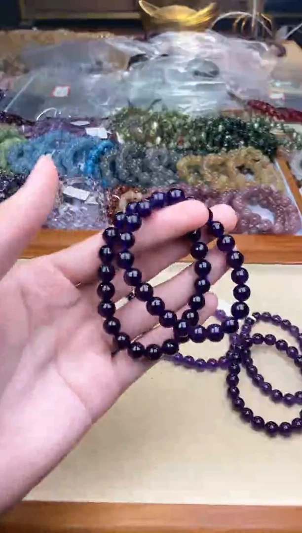 【闪购商品】水晶手串未镶嵌19.78乌拉圭紫水晶手串发其一