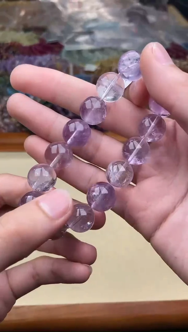 【闪购商品】水晶手串未镶嵌13.52跳色紫啊赛手串