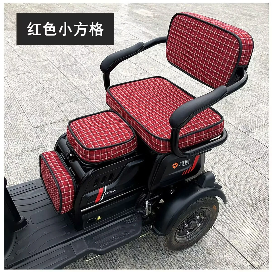 爱玛雅迪小鸟艾美达金彭万仕达新日大安三连坐电动三轮车座套坐垫