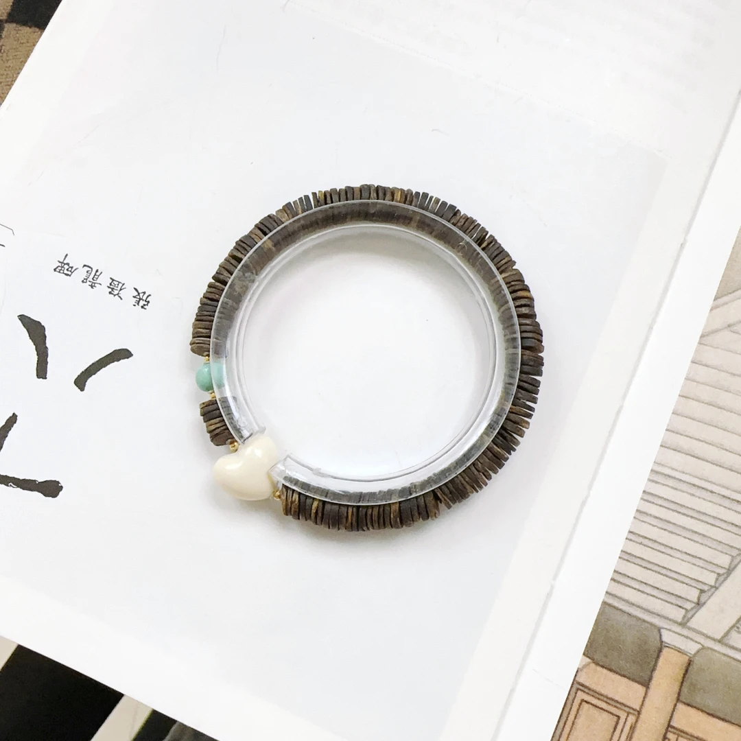 【沉水级】18k奇楠沉香片片珠单圈手串