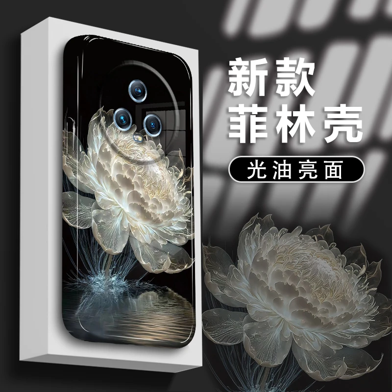适用荣耀magic5手机壳昙花创意菲林硬壳ins全包防摔保护套个性