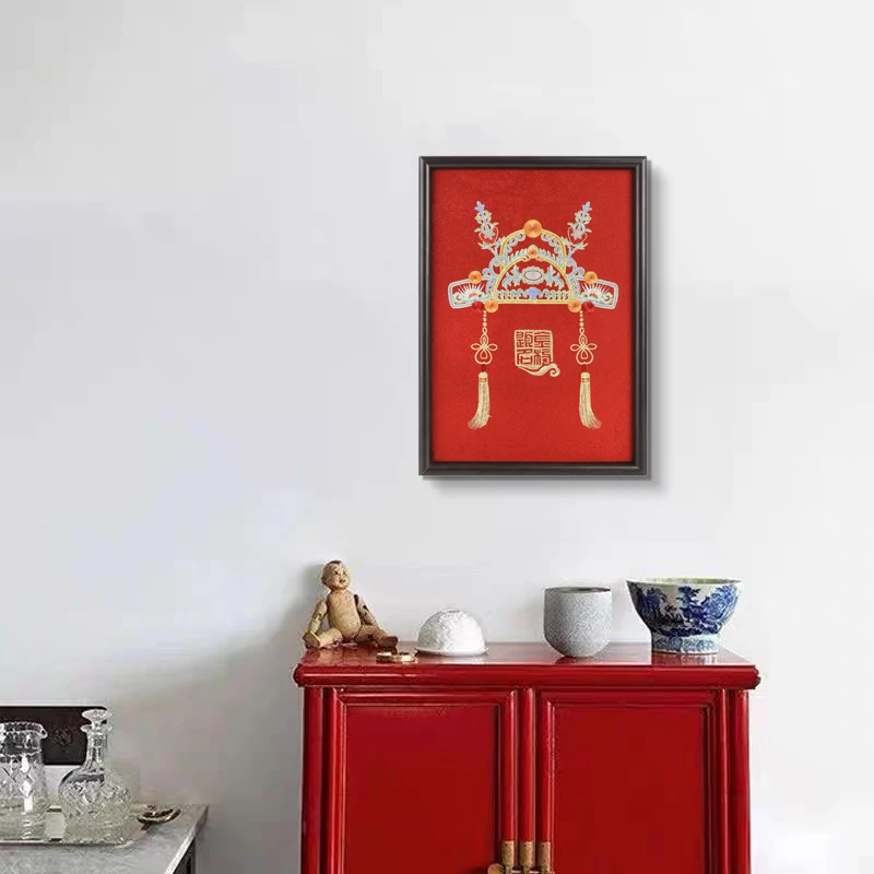 【银河】前程似锦刺绣国潮创意装饰画儿童房书房背景墙挂画25-35