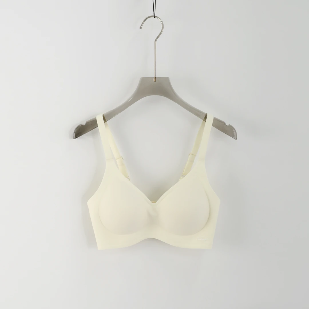 简约经典透气舒适无钢圈无压迫无痕纯色内衣文胸胸罩女-HT242937