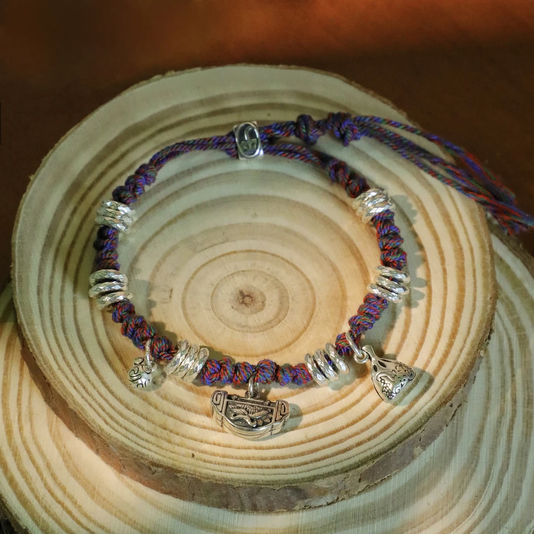 925银手链 【炸款不退换】百搭精致中古设计感编织绳手链-HT24Y102