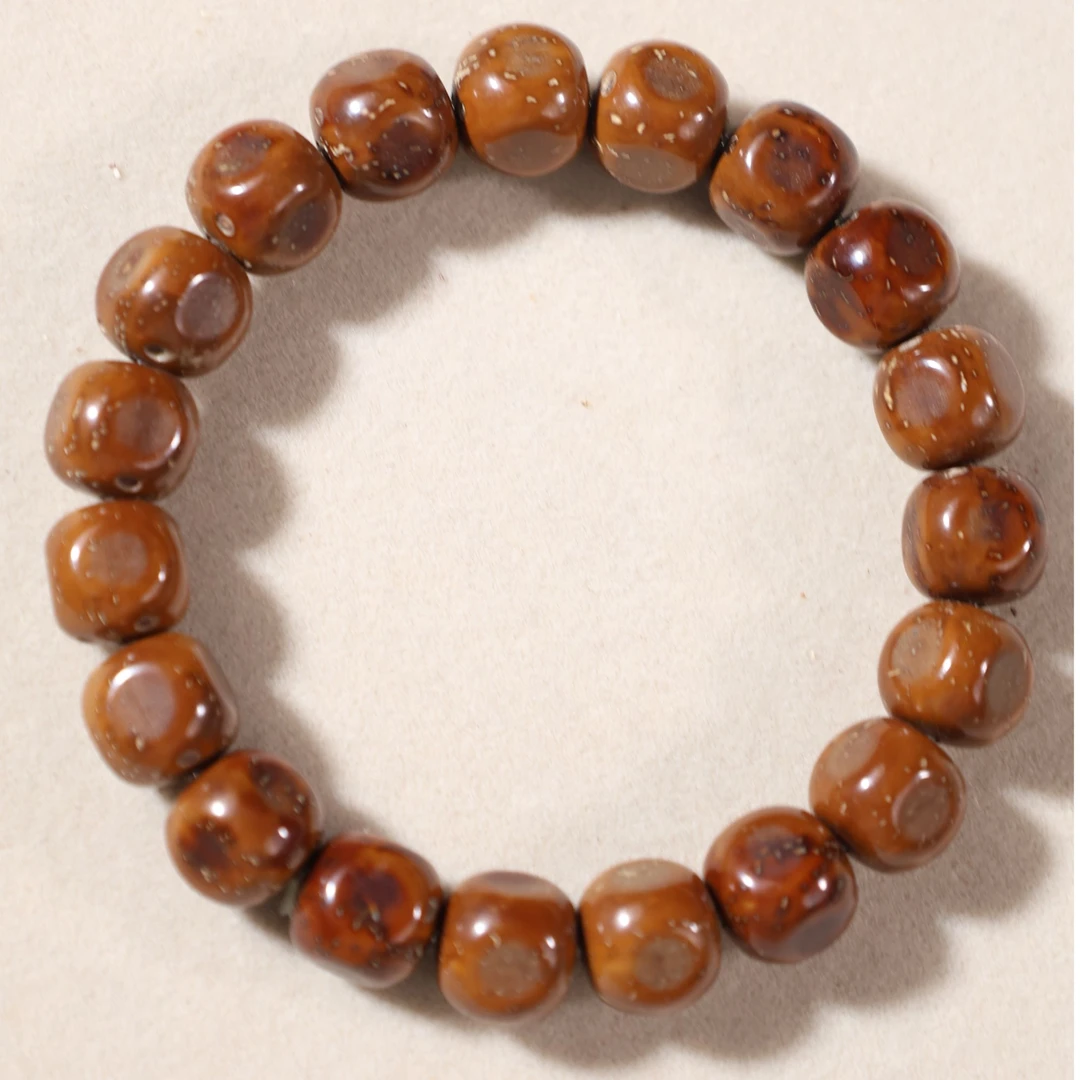 原生态紫金鼠四方老油料单圈浪家文玩