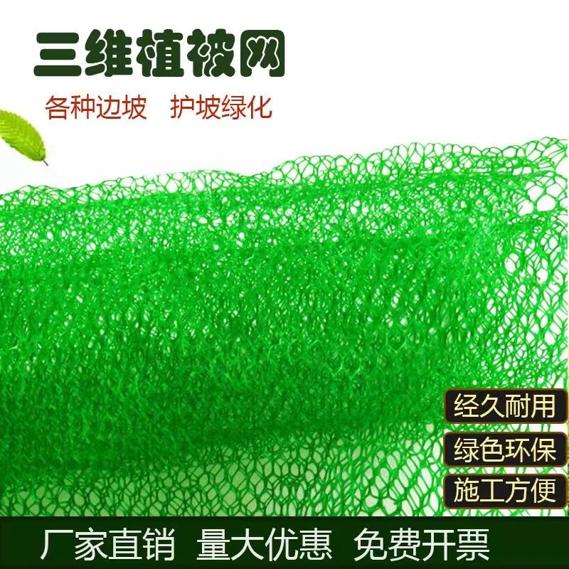 三维 土工网绿色护坡植被网厂家 三层植草护坡 三维植被网绿色