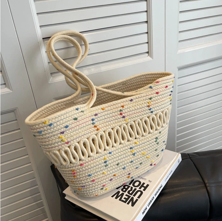 时尚编织单肩包