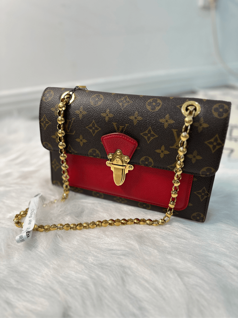 95新 LouisVuitton/路易威登 入目专属/老花维多利亚金珠链条包