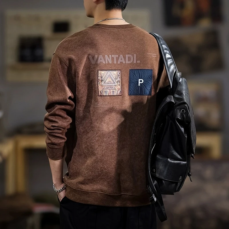 GTRT美式新款秋季休闲卫衣男宽松大码百搭长袖上衣男士长袖春秋