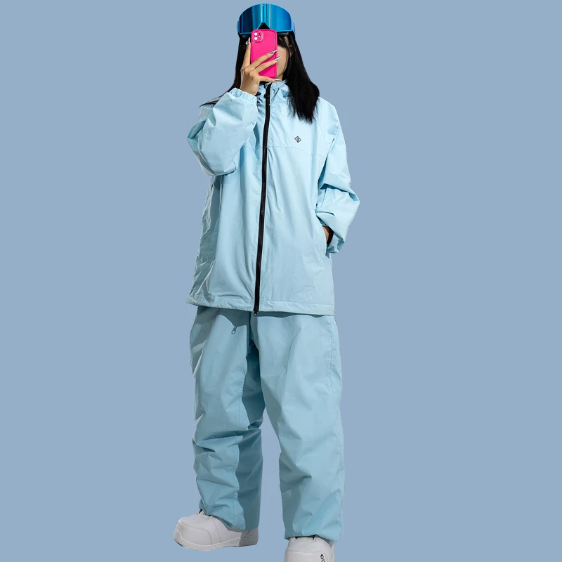 滑雪服2023新款防水风女双板单板保暖耐磨滑雪衣男女外套