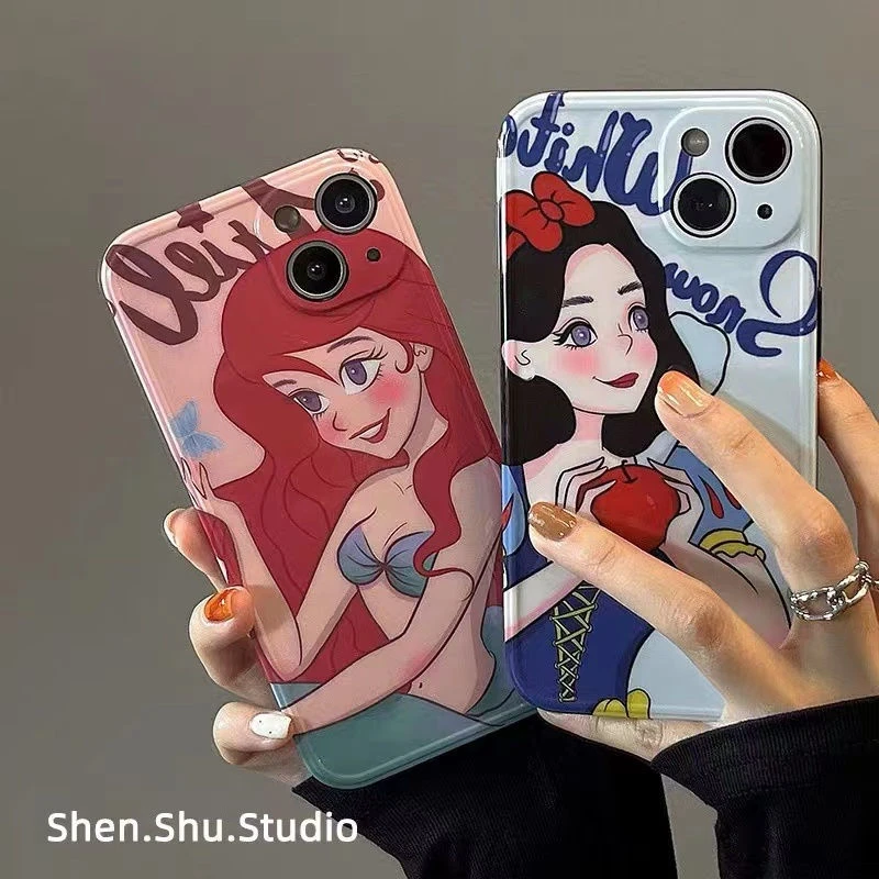 【苹果/华为/荣耀/小米/oppo/vivo】ins菲林壳欧美人鱼白雪公主