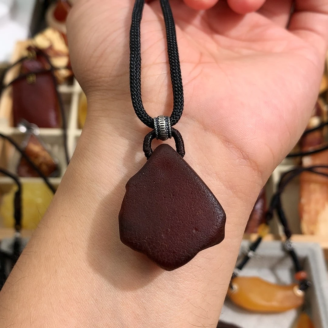 蜜蜡裸石未镶嵌吊坠