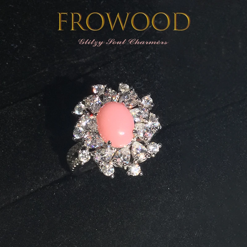 铜合金戒指 已断码【新人福利】新款原创设计女款海螺珠戒指#0077