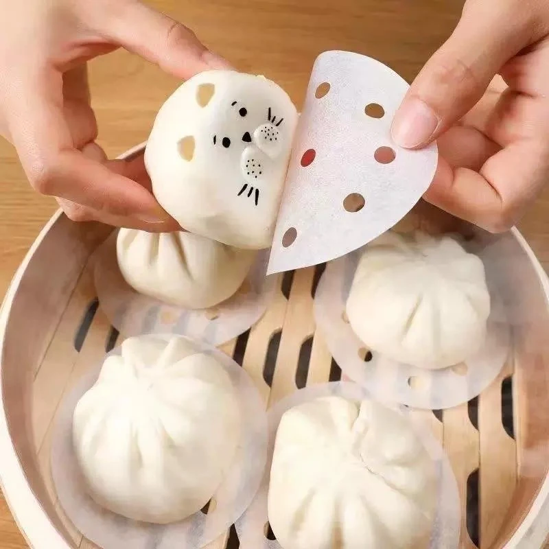 【宠粉拍200送200】蒸笼纸不沾圆形包子馒头蒸笼垫一次性