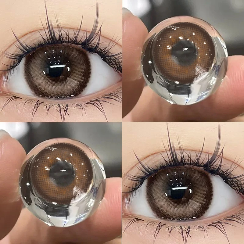 OVOLOOK冰点朗姆美瞳日抛10片装彩色隐形眼镜学生朱古力杏仁焦糖