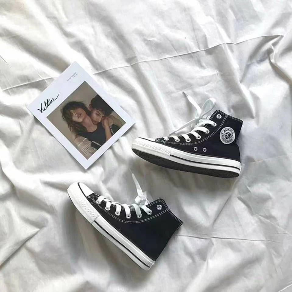 HUANQIU/环球经典高能感2025百搭韩版潮流简约黑色运动休闲板鞋子