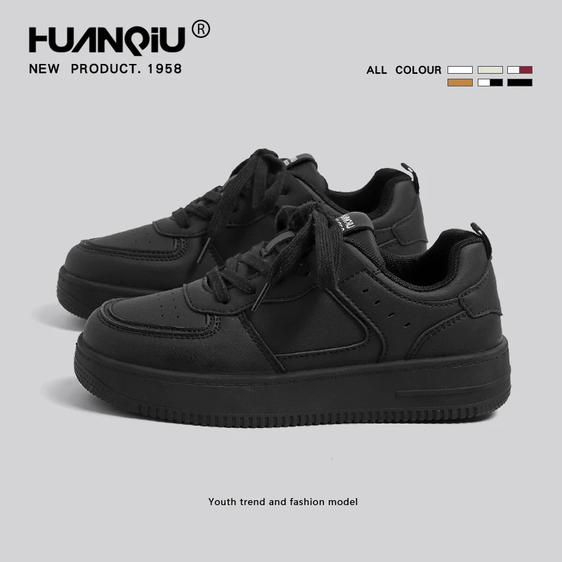 环球黑色板鞋女2025新款chic百搭小黑鞋早秋时尚轻便休闲运动鞋子