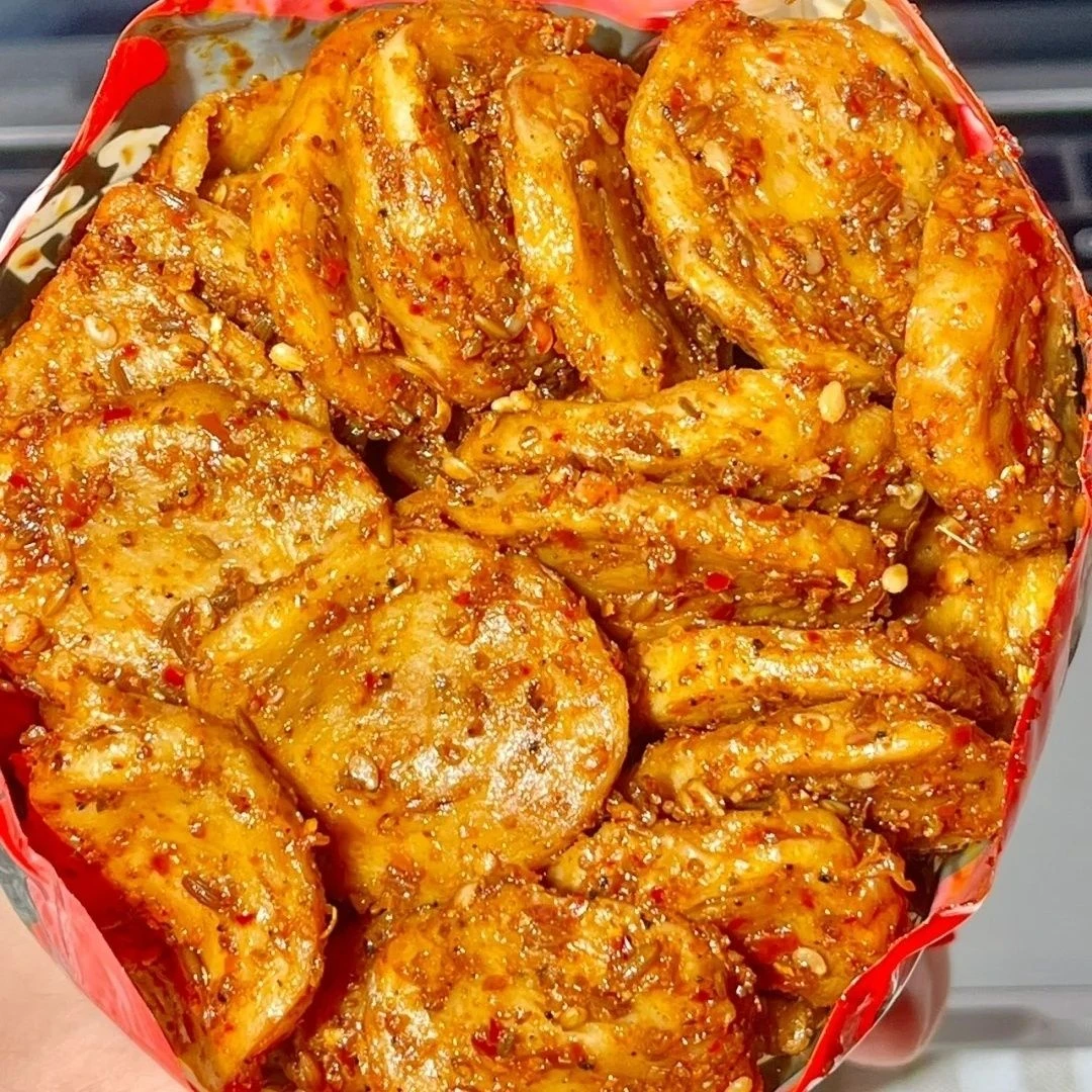 你的味麻辣面筋圈烤面筋片手工面筋口感劲道休闲零食大袋装200g