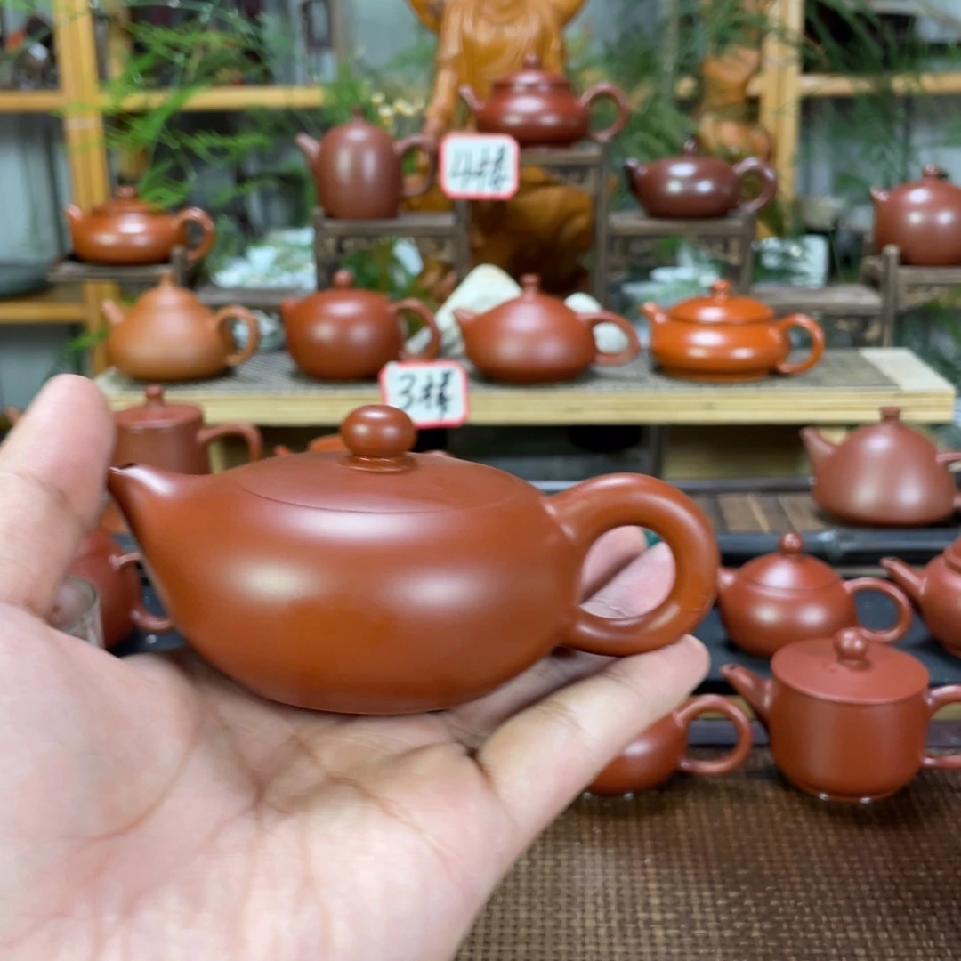 紫砂茶壶电****工朱泥凤雏