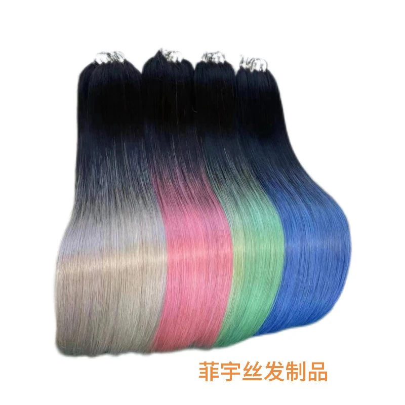 化染无痕真发接发工具水晶线钩针羽毛接发新款假发全真发假发