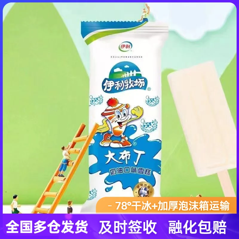 伊利牧场大布丁牛奶奶油雪糕冰淇淋网红冰激凌冷饮童年回忆批发整