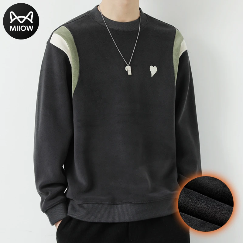 猫人男士卫衣2022秋冬季新款加绒加厚青少年学生休闲内搭上衣外套