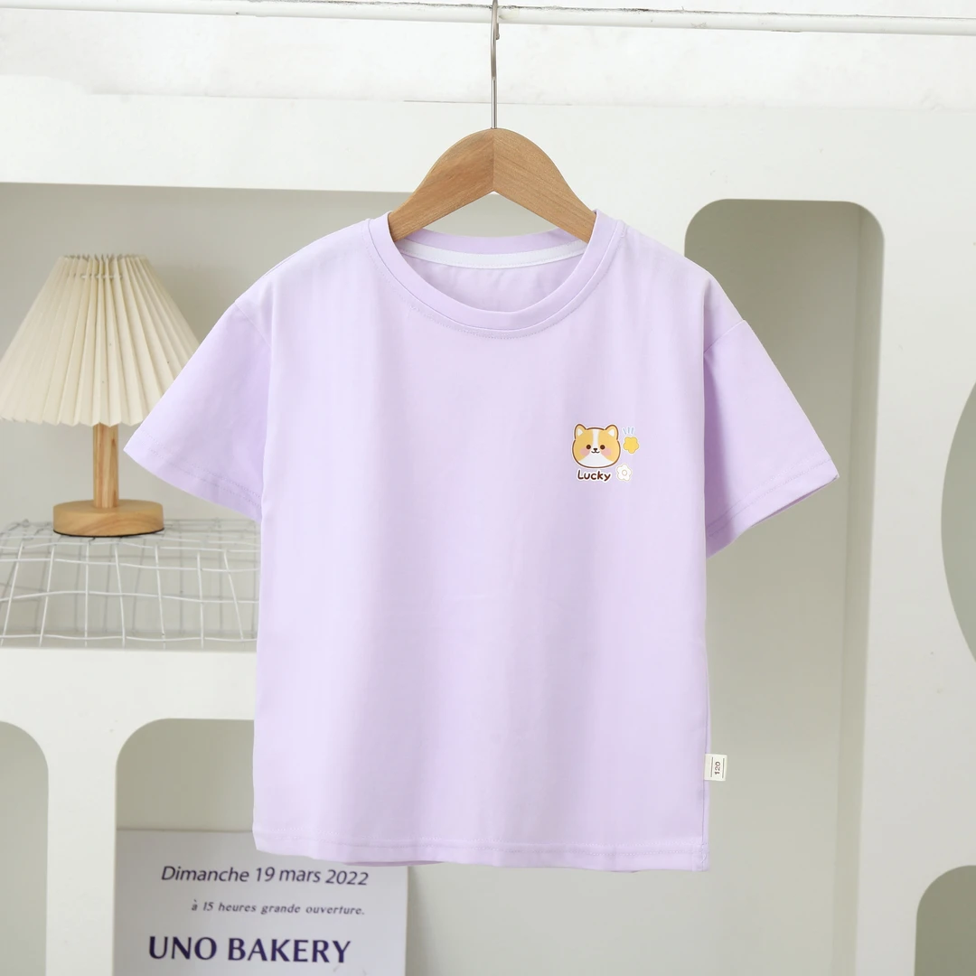 纯棉男童女童夏季儿童短袖2024学生新款宽松韩版T恤夏装上衣清仓