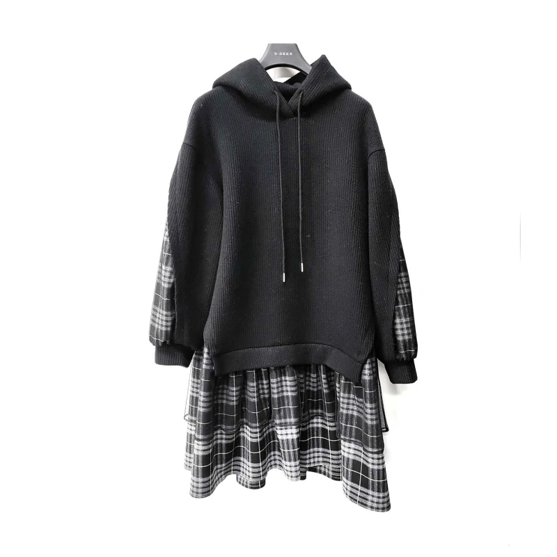 S·DEER圣迪奥冬季新款时尚休闲百搭秋冬减龄长款女装宽松连衣裙